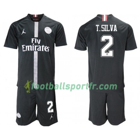 Tenue Paris Saint Germain T.Silva 2 Jordan Noir Enfant Troisieme 2018-2019 Maillot de Foot Tenue Paris Saint Germain T.Silva 2 Jordan Noir Enfant Troisieme 2018-2019 Maillot de Foot